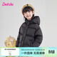 笛莎（DEESHA）童裝女童面包服2025冬季新款中童女孩寶寶兒童羽絨服 黑色 160 【充絨量：128g】