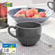 宜家（IKEA）STRIMMIG斯特里米格咖啡杯馬克杯早餐杯家用水杯喝水牛奶茶陶瓷杯 淡灰綠色杯360毫升