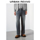 UR2026春季新款男裝休閑復古貓須水洗加絨牛仔長(cháng)褲UUY850026 中藍 32