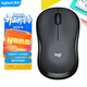 羅技（Logitech）M220 輕音鼠標 無(wú)線(xiàn)鼠標 辦公鼠標 對稱(chēng)鼠標 帶無(wú)線(xiàn)微型接收器 灰黑色