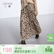 三彩2026春季新款豹紋半身裙松緊腰A字裙顯瘦長(cháng)裙優(yōu)雅氣質(zhì)M