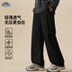 頂峰保羅（Dingfengbaoluo）日系鉚釘直筒褲男春季寬松純色垂感百搭休閑長(cháng)褲ACA01黑色L