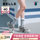 百麗（Belle）拼接老爹鞋女商場(chǎng)同款網(wǎng)面透氣厚底鞋D5D1DBM5預售 灰色 37 (235mm)