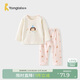 童泰（TONGTAI）寶寶秋衣套裝春秋季純棉嬰兒衣服兒童睡衣秋褲家居服粉色120cm