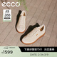 愛(ài)步（ECCO）板鞋女 26年新款春季時(shí)尚百搭牛皮輕盈德訓休閑鞋 柔酷11號235803 石灰色/亮白色23580361598 37 （尺碼偏大，建議拍小一碼）