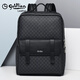 金利來(lái)雙肩包男2026年新款時(shí)尚雙層大容量商務(wù)男士背包辦公出差旅行 黑色【官方授權 假一罰十】