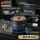 谷格（GUGE）德國小電鍋帶不銹鋼蒸籠泡面鍋電煮鍋小型1-2人宿舍煮面小火鍋電炒鍋電熱鍋一人食迷你家用多功能 2L 琺瑯不沾鍋不銹鋼蒸籠熱銷(xiāo)款