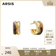 Arsis【明星同款】鴻運祥瑞納財雙環(huán)耳圈耳釘女耳飾簡(jiǎn)約耳環(huán)送女友禮物