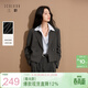 三彩2025秋季新款休閑西裝外套短款西服雙排扣通勤Z
