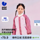 迷你巴拉【凈電絨】冬季兒童抗靜電毛絨外套親子保暖夾克 粉紅A61309 90 cm