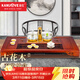 金灶（KAMJOVE）功夫茶具套裝自動(dòng)上水泡茶壺茶海 茶道茶盤(pán)套裝組合實(shí)木茶臺K-818 搭配G8泡茶壺 陶瓷茶具 茶渣桶