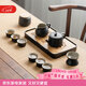 哲選（zhexuan）功夫茶具套裝家用辦公室簡(jiǎn)約陶瓷茶壺茶杯茶盤(pán)茶托泡茶臺12件套