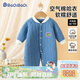 巴帝巴帝【孕媽有禮】秋冬嬰幼兒童夾棉連體衣爬服加厚哈衣 藍色 90cm