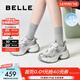 百麗（Belle）張凌赫同款藍鯨老爹鞋女款商場(chǎng)同款運動(dòng)休閑鞋D2K1DAM6 銀色-單里【張凌赫推薦】 37 (235mm)