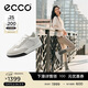 愛(ài)步（ECCO）厚底板鞋女 復古街頭德訓休閑鞋 街頭球鞋272833 灰白色/白色35