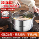 BSITN蒸鍋一層28cm不銹鋼蒸鍋燃氣灶單層加厚蒸鍋電磁爐蒸饅頭通用2510