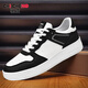 馳荿男鞋新款休閑運動(dòng)鞋子男冬季德訓鞋男生平板經(jīng)典板鞋莆田學(xué)生潮鞋 K081白黑 41