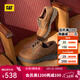 卡特（CAT）休閑皮鞋工裝鞋男鞋26春新品經(jīng)典款男士固特異牛皮休閑增高厚底鞋 淺棕色P721416 41