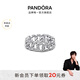 潘多拉（PANDORA）[林高遠同款]恒耀星海戒指銀色古巴鏈扁平鏈扣生日禮物送女友 多色 193557C01 內徑尺寸 54MM