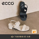 愛(ài)步（ECCO）涼鞋女 26年春季新款時(shí)尚輕奢簡(jiǎn)約一字帶厚底高跟鞋 麗芙250303 黑色25030304001(牛皮革) 36