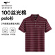 七匹狼[10A抗菌冰絲光純棉]短袖T恤男士夏季高端條紋POLO打底衫衣服男裝
