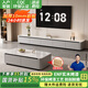 歐來(lái)比ENF級 實(shí)木烤漆電視柜落地簡(jiǎn)約風(fēng)巖板電視柜茶幾組合柜客廳儲物柜 灰色+雪山白巖板 1.2茶幾+2.4米電視柜【實(shí)木烤漆】