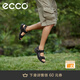 愛(ài)步（ECCO）戶(hù)外涼鞋男鞋 男士透氣魔術(shù)貼沙灘休閑鞋子 越野069564 黑色/灰色06956450034 40
