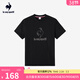 樂(lè )卡克（Le coq sportif）法國公雞夏季男士圓領(lǐng)短袖T恤 L242UECA0304 炫黑色-2 XL