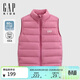 蓋璞女童秋季款Logo印花輕薄羽絨服馬甲兒童裝背心835969