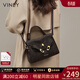 viney牛皮斜挎包包女包品牌手提包凱莉包生日禮物送女友老婆 【烏木咖】實(shí)用高級感單肩包 大容量通勤時(shí)尚輕奢百搭腋下包