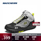 斯凱奇（Skechers）冬男款戶(hù)外鞋高幫老爹鞋厚底休閑運動(dòng)皮靴工裝靴鞋子 51943-GYBK 灰色/黑色 41.5