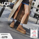 UGG秋季女士時(shí)尚舒適圓頭保暖厚底休閑經(jīng)典迷你短靴雪地靴1168170 CHE | 栗色 38 尺碼偏大，建議拍小一碼