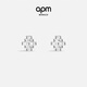 APM Monaco 【春季新品】 Art Deco耳釘耳環(huán)銀白色耳飾
