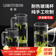 明尊（LIGHTKING）茶杯 玻璃水杯帶把手 男女辦公室泡茶杯加厚耐熱玻璃杯子 CP'40【480ml】單只裝