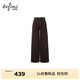伊芙麗（eifini）朱珠代言四面彈進(jìn)口紗線(xiàn)牛仔褲女26春季新款爆款升級百搭休閑褲子 深咖啡 常規版 XL 125-140斤 腰圍79.5