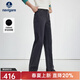 Navigare意大利小帆船女士直筒牛仔褲2025秋冬季新款加絨加厚棉質(zhì)親膚長(cháng)褲 深鴉灰 2XL