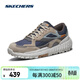 斯凱奇（Skechers）秋季男鞋輕便機能怪獸鞋系列潮流老爹鞋舒適百搭日常運動(dòng)休閑鞋