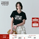 Teenie Weenie小熊女裝T恤夏寬松舒適簡(jiǎn)約休閑時(shí)尚個(gè)性V領(lǐng)短袖 黑色 S