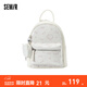 森馬（Semir）包包女雙肩包小眾設計感滿(mǎn)印旅行背包學(xué)生小書(shū)包實(shí)用百搭時(shí)尚 本白10101 均碼