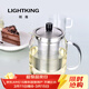 明尊（LIGHTKING）耐熱玻璃茶壺 大容量花茶壺茶水壺304不銹鋼過(guò)濾內膽泡茶壺 S'045/650ml