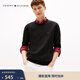 Tommy Hilfiger【撞色橫條紋】26春夏新款男純棉休閑學(xué)院風(fēng)圓領(lǐng)內搭針織衫 【純色繡標毛衣】經(jīng)典黑BDS L （推薦：150-165斤）