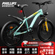 PHILLIPS山地車(chē)青少年自行車(chē)男女孩學(xué)生18-22寸變速山地車(chē)黃綠24速20寸