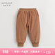MARC&JANIE[夾棉]馬克珍妮女童燈芯絨保暖束腳棉褲 兒童褲子冬裝新款551798 駝色-夾棉 90 cm