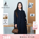 beanpole【新年禮物】100%綿羊毛 女優(yōu)雅靜奢風(fēng)巴爾馬肯簡(jiǎn)約氣質(zhì)長(cháng)款大衣 藏青色 S 160/84A