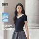 森馬（Semir）POLO衫女夏季短款涼感撞色西裝領(lǐng)緊身套頭衫2026上衣109326115006