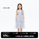 little MO&Co.童裝夏裝兒童裙子女童派對節日禮服無(wú)袖網(wǎng)紗連衣裙 稚趣圖像色 130 130/64