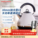 摩飛電器（Morphyrichards）電水壺熱水壺電熱水壺 家用大功率速熱304不銹鋼1.5L大容量燒水壺MR7076A 米白色