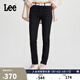 Lee433修身高腰窄腳磨毛黑色牛仔褲潮LWB100433100