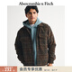 Abercrombie & Fitch美式格紋仿毛呢圈圈紗襯衫夾克外套25秋冬男裝125-5221 深棕色 M (180/100A)