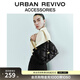 URBAN REVIVO2026春季新款女小香菱格通勤單肩斜挎包UAWB50187+ 黑色